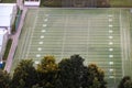 empty american football field from above Royalty Free Stock Photo