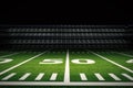 Empty american football stadium at night Royalty Free Stock Photo