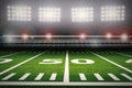 Empty american football stadium at night Royalty Free Stock Photo