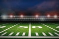 Empty american football stadium at night Royalty Free Stock Photo