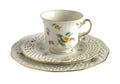 Empty antique porcelain cup Royalty Free Stock Photo