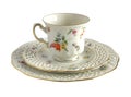 Empty antique porcelain cup Royalty Free Stock Photo