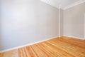 Empty apartment room with wooden floor after renovation Royalty Free Stock Photo