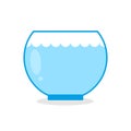 Empty aquarium fish. Glass vessel for keeping aquatic animals. Royalty Free Stock Photo