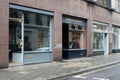 Empty art galleries on Cork Street in London,