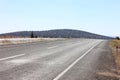 Empty double road highway with white lanes