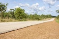 Empty asphalt road through Australian outback. Central Australia Royalty Free Stock Photo