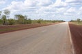 Empty asphalt road through Australian outback. Central Australia Royalty Free Stock Photo