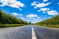 Empty asphalt road and blue Sky - Country road Royalty Free Stock Photo