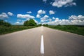 Empty asphalt road with cloudy sky Royalty Free Stock Photo