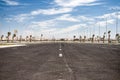 Empty asphalt road with cloudy sky Royalty Free Stock Photo