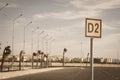 Empty asphalt road with cloudy sky Royalty Free Stock Photo