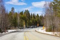 Empty asphalt road in Finland.