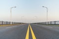 Empty asphalt road surface on bridge Royalty Free Stock Photo