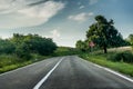 Empty asphalt road in beautiful mountains Royalty Free Stock Photo