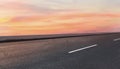 Empty asphalt street road on highway with beautiful sky. Royalty Free Stock Photo