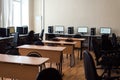 empty auditorium or computer class in high school or college Royalty Free Stock Photo