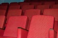 In the empty auditorium with red chairs Royalty Free Stock Photo