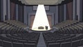 Empty Auditorium Stage with Spotlight Royalty Free Stock Photo