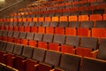 Empty auditorium of theater, cinema, conference or concert hall, rows of chairs Royalty Free Stock Photo