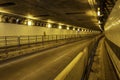 Empty automobile tunnel