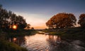 Empty panoramic autumn landscape