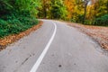 Empty autumn road