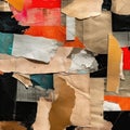Empty background collage made of torn colored paper Royalty Free Stock Photo