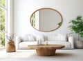 Frame interior modern room white design style background furniture wall home sofa interior living Royalty Free Stock Photo