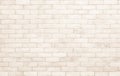 Empty background of wide cream brick wall texture. Beige old brown brick wall concrete or stone textured, wallpaper limestone Royalty Free Stock Photo