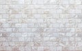 Empty background of wide cream brick wall texture. Beige old brown brick wall concrete or stone textured, wallpaper limestone Royalty Free Stock Photo