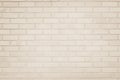 Empty Background of wide cream brick wall texture. Old brown brick wall concrete or stone pattern nature, wallpaper limestone Royalty Free Stock Photo