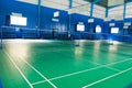 Empty badminton court