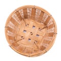empty bamboo basket on a white background Royalty Free Stock Photo
