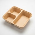 Empty bamboo fiber food tray Royalty Free Stock Photo