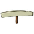 Empty banner. Transparency without text. Banner on a wooden hilt. Royalty Free Stock Photo