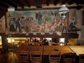 Bar interior with visitors of historical brewery Royalty Free Stock Photo