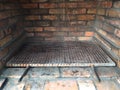 Empty barbecue grill grate. Cook on the grill with charcoal. Grill grid for charcoal, gas barbecue Royalty Free Stock Photo