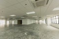 Empty and bare floor plate. Office interior of a building, Concept of bankruptcy or closure. Royalty Free Stock Photo