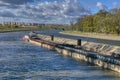 Empty barge for transporting coal Royalty Free Stock Photo