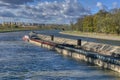 Empty barge for transporting coal