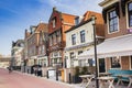 Empty bars and restaurants on the Koemarkt square in Purmerend