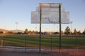 Empty baseball field at dusk Royalty Free Stock Photo