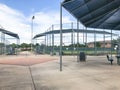 Empty baseball field with metal chain link fence in Dallas, Texas, USA Royalty Free Stock Photo