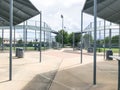 Empty baseball field with metal chain link fence in Dallas, Texas, USA Royalty Free Stock Photo