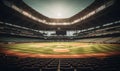 Empty Baseball Stadium With Pitchers Mound