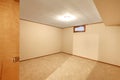 Empty basement bedroom Royalty Free Stock Photo
