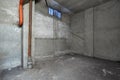 Empty basement interior with concrete walls Royalty Free Stock Photo