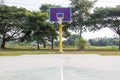 Empty basketball court hoop net Royalty Free Stock Photo