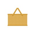 Empty baskets set isolated on white background vector illustration. Royalty Free Stock Photo
